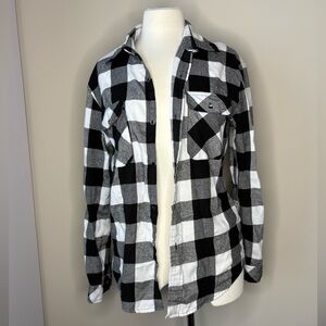 SHEIN Black and White Checkered Top